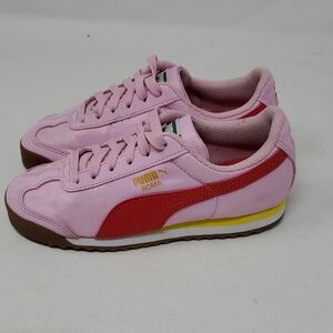 Puma Roma Kids Pink and Red Sneakers SIZE 1.5